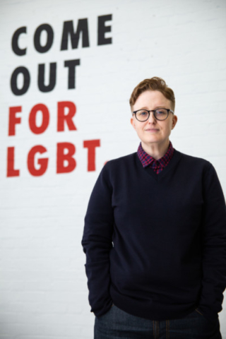 Ruth Hunt, CEO of Stonewall, photographer Bronac McNeill